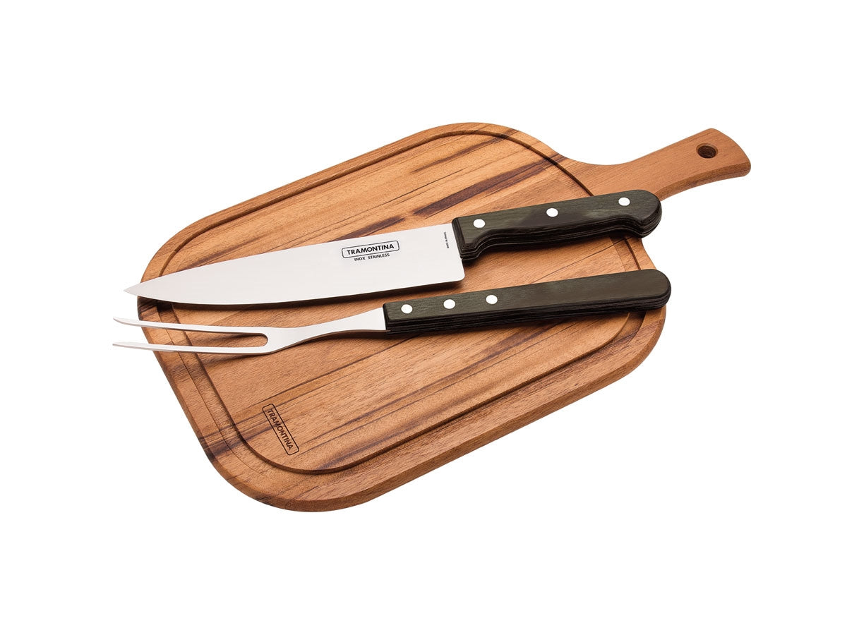Tramontina Polywood Fsc Set Utensili Bbq 3 Pz 29899/301