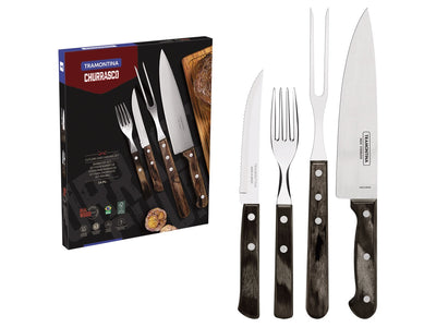 Tramontina Polywood Fsc Set Utensili E Posate Carne/Bbq 14 Pz 29899/211