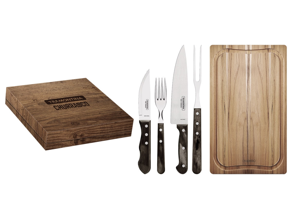 Tramontina Polywood Valigetta Utensili Carne/Bbq 15 Pz 29899/324