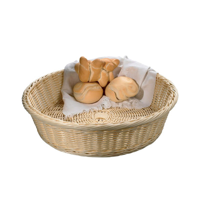 Cesta Pane Tonda in Vimini Plastificato Ø 40 cm H 8 cm
