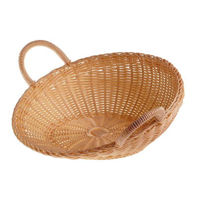 Cesta Pane Tonda Inclinata in Vimini Plastificato Ø 45 cm H 18/3 cm
