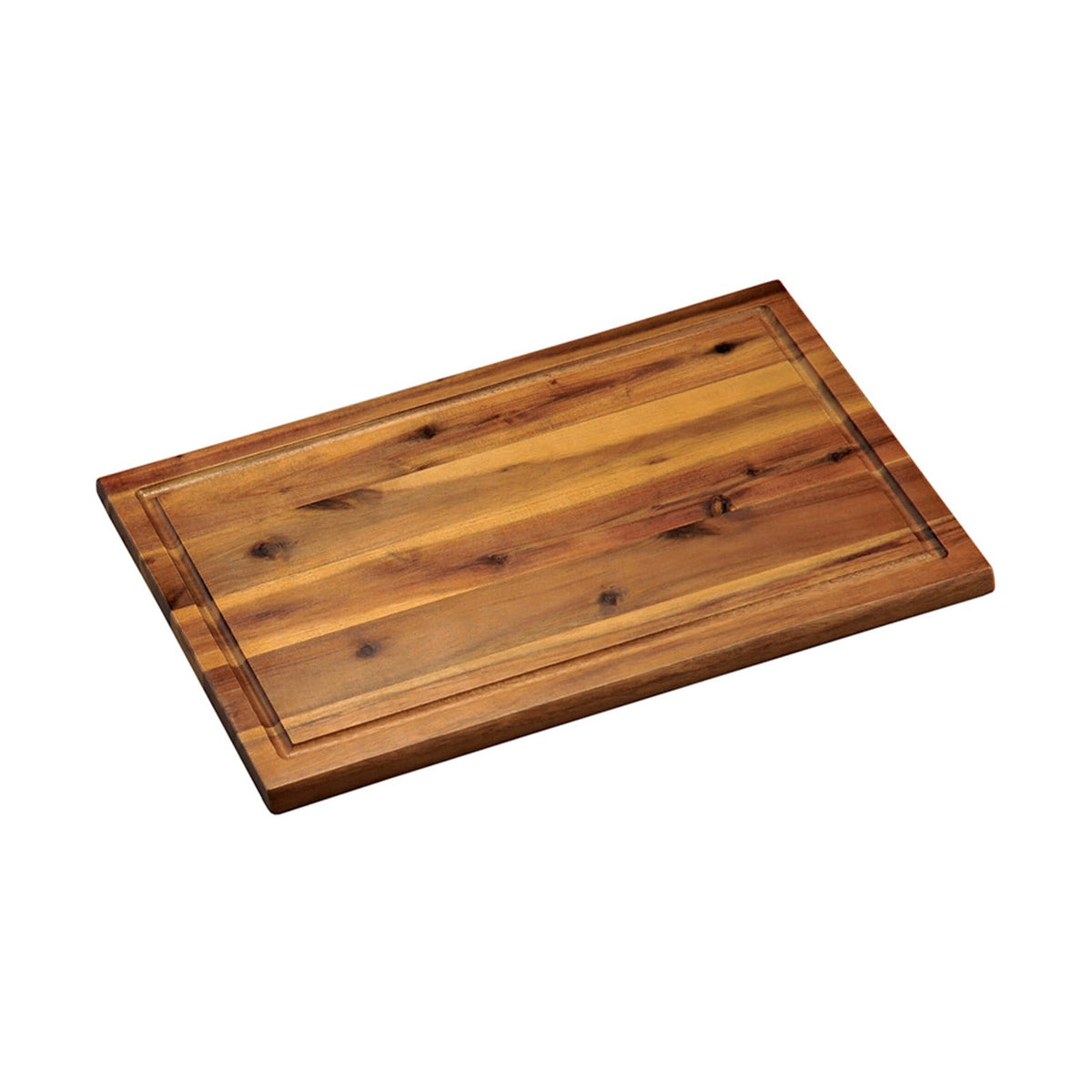Tagliere in Acacia con Raccogli Liquidi 32x21 cm H 1,5 cm