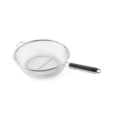 Colapasta Piatto in Rete Inox con Manico in Plastica Ø 25 cm