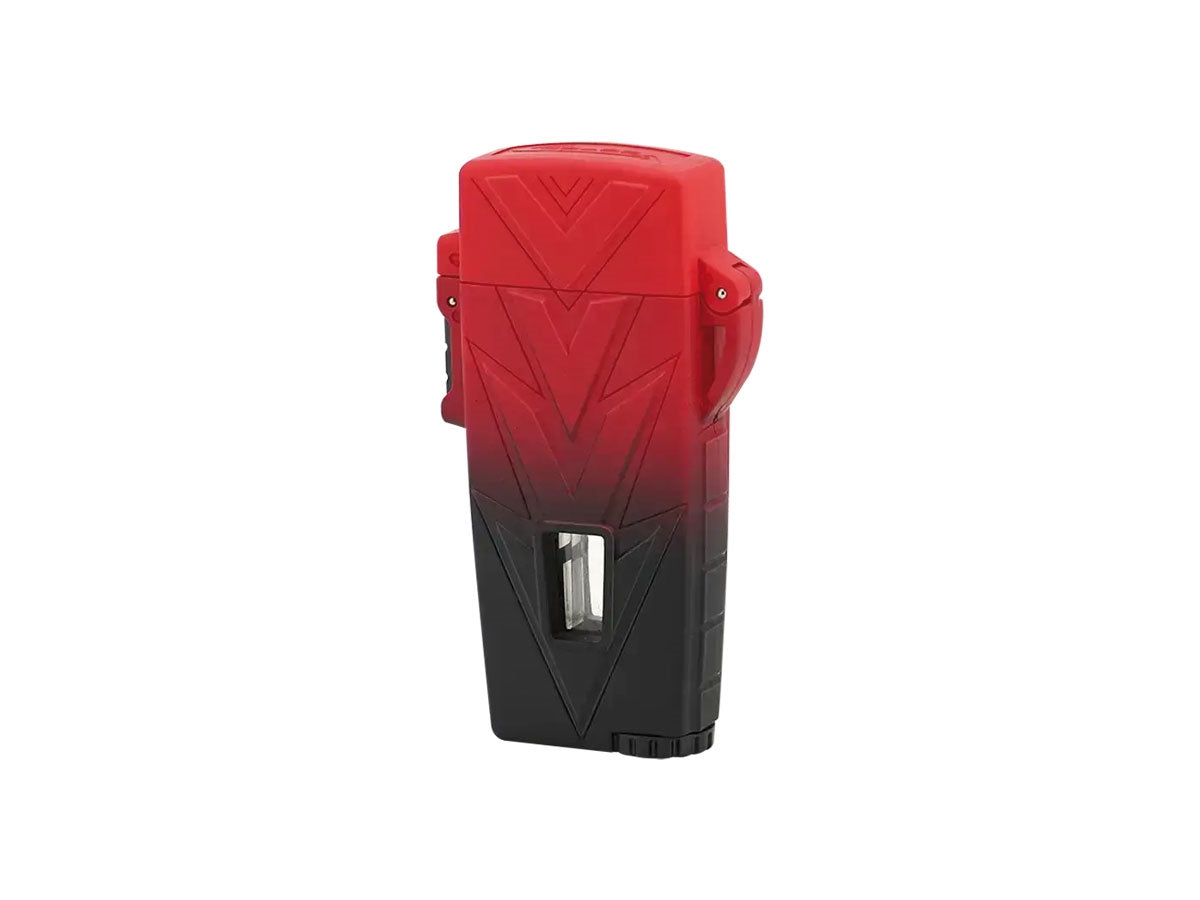 Vector Retro accendisigari jet flame red black matte