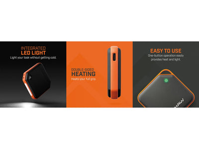 Thaw scaldamani LED 2K pack 2 dettaglio funzioni e pulsante