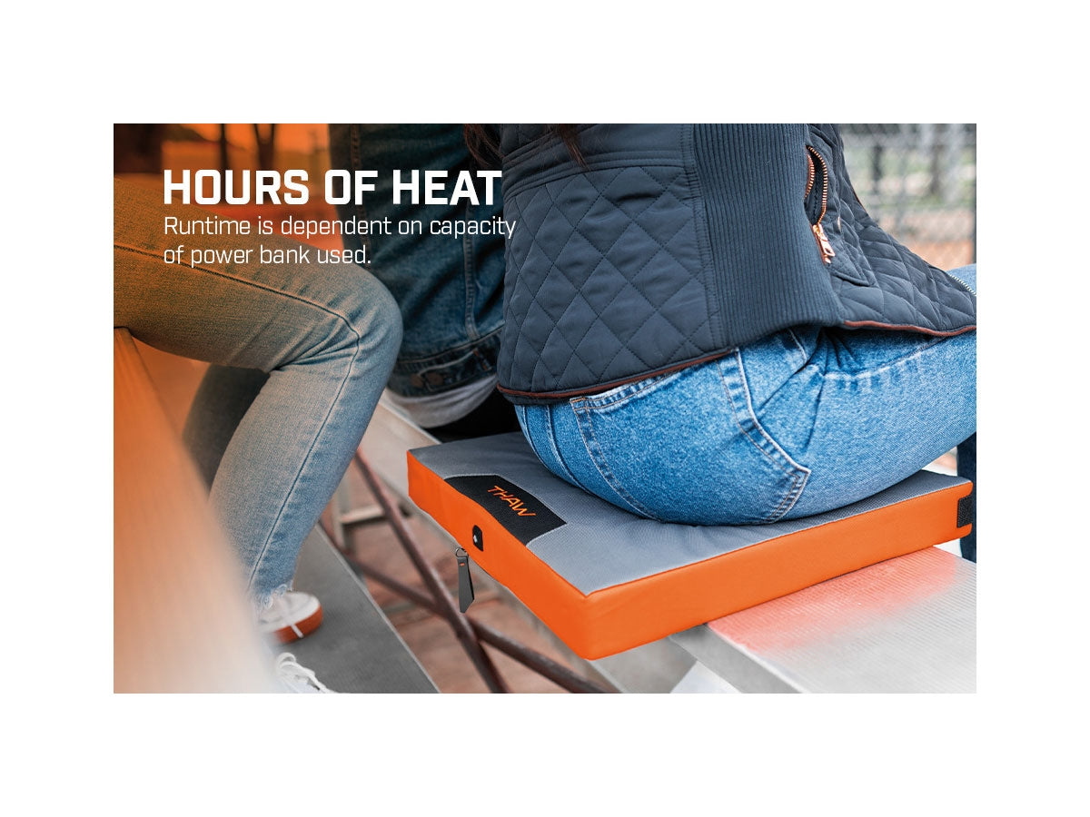 Thaw cuscino riscaldato vista laterale dimensioni