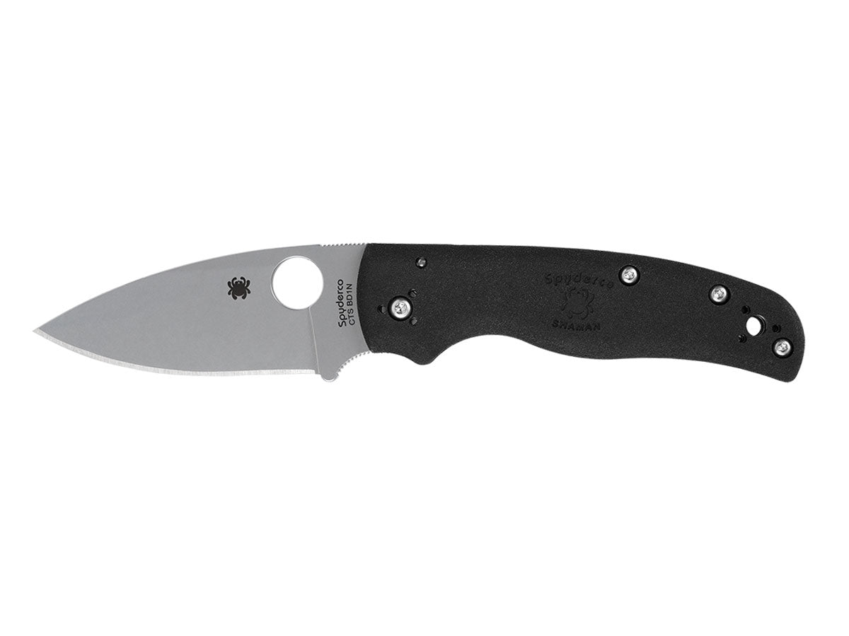 Spyderco Shaman Lightweight C229PBK guancette FRN ergonomia arrotondata, versione leggera dello Shaman