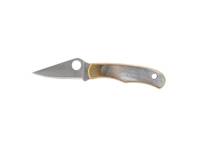 Spyderco Bug C133AP slipjoint guancette alpacca, intarsi abalone vero, bordi smussati, lama 3Cr13