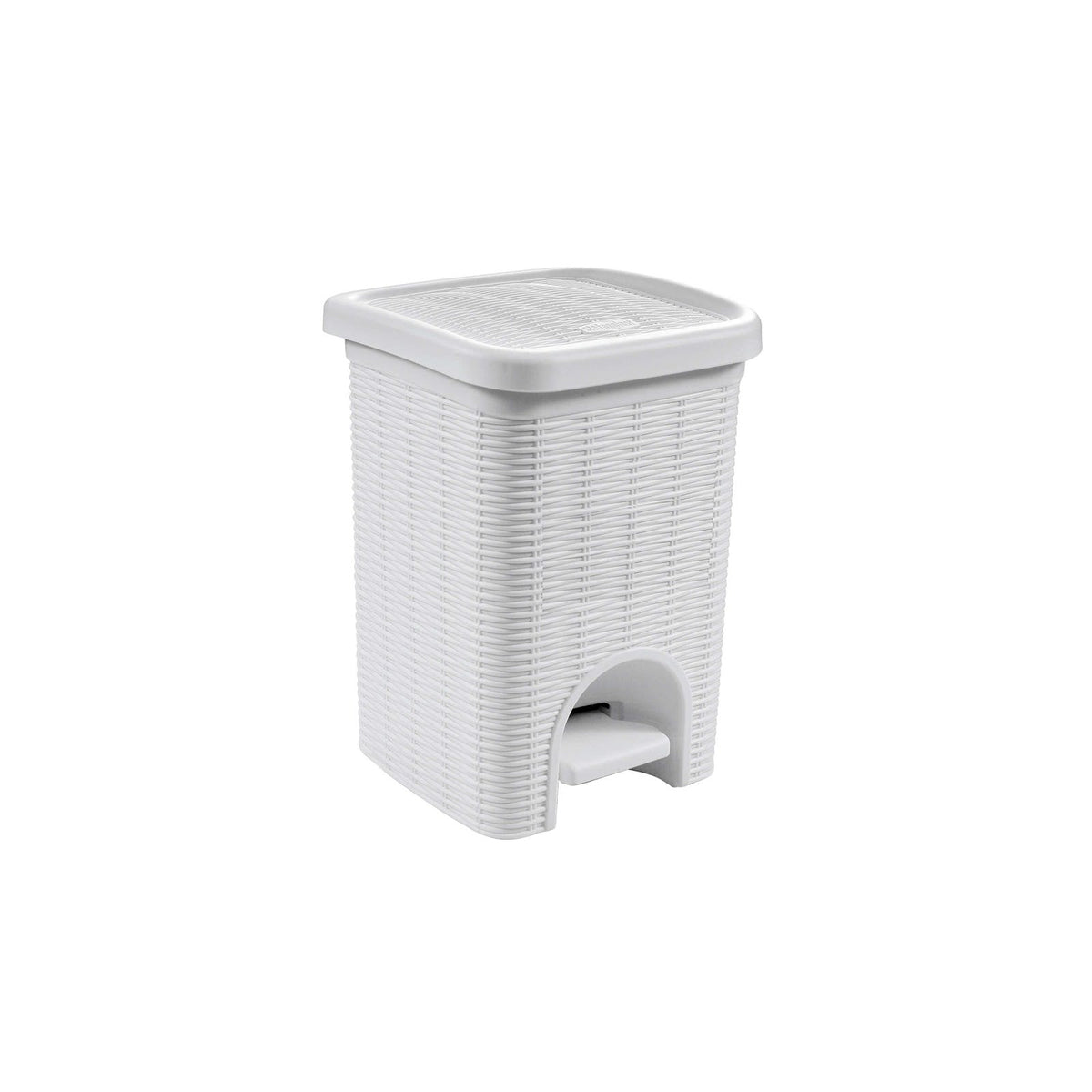 Pattumiera da Bagno con Pedale Plastica Bianca 6 Litri