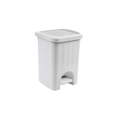Pattumiera da Bagno con Pedale Plastica Bianca 6 Litri