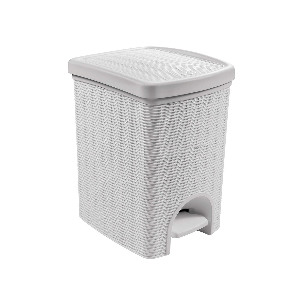 Pattumiera con Pedale Plastica Bianca 20 Litri 31x27,5 cm H39