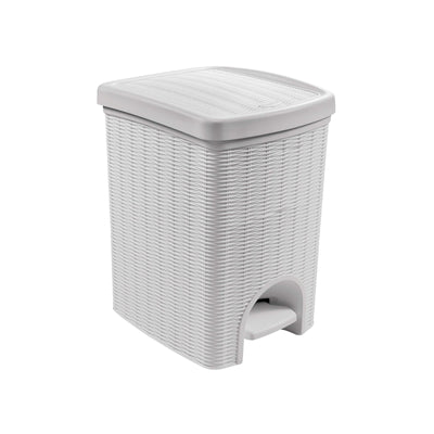 Pattumiera con Pedale Plastica Bianca 20 Litri 31x27,5 cm H39