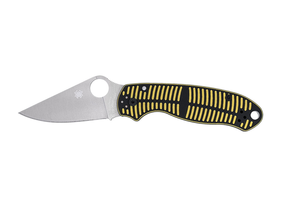 Spyderco Para 3 Salt C223GBKYLMCP lama CPM MagnaCut DLC, manico G-10 bicolore giallo e nero