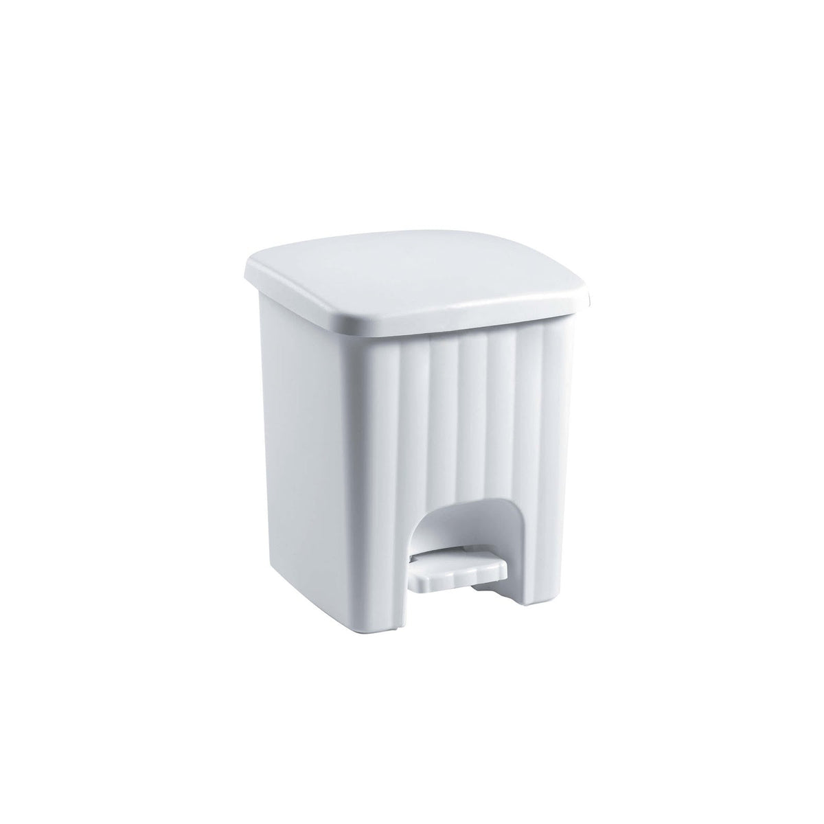 Pattumiera da Bagno con Pedale Plastica Bianca 4,5 Litri