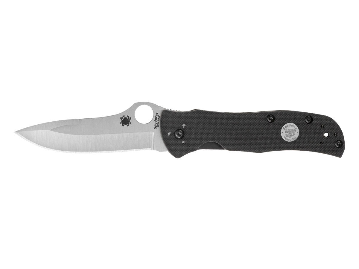 Spyderco Starmate C55G20CVP lama CPM 20CV manico G-10 nero Bob Terzuola Trademark Round Hole - vista principale