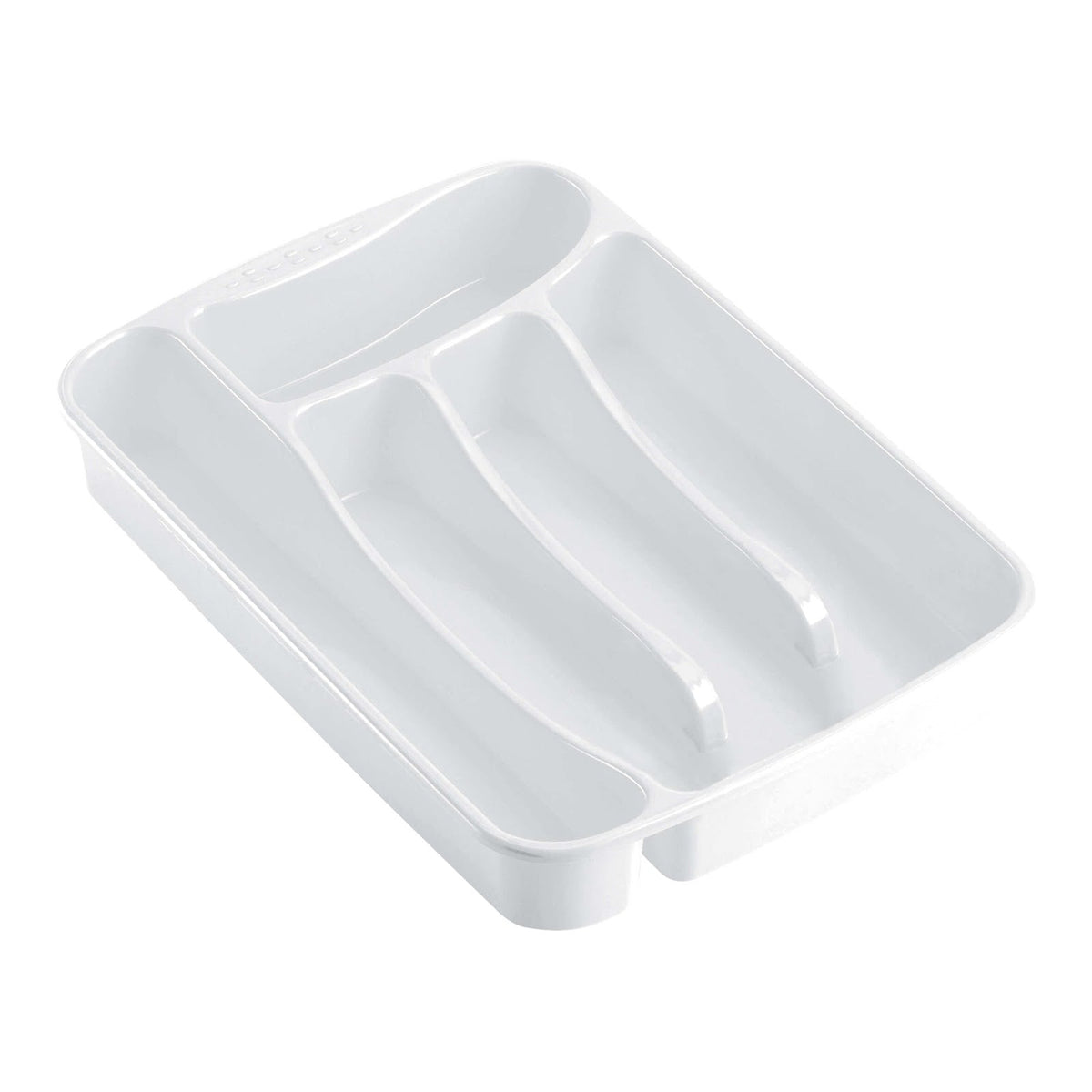 Portaposate 5 Scomparti in Plastica Bianco 25x34 cm