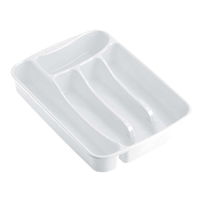 Portaposate 5 Scomparti in Plastica Bianco 25x34 cm