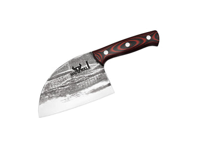 Samura Mad Bull Small Chopper Mannaia G-10 Black&Red (Cleaver) Cm.14,5 SMB-0041R