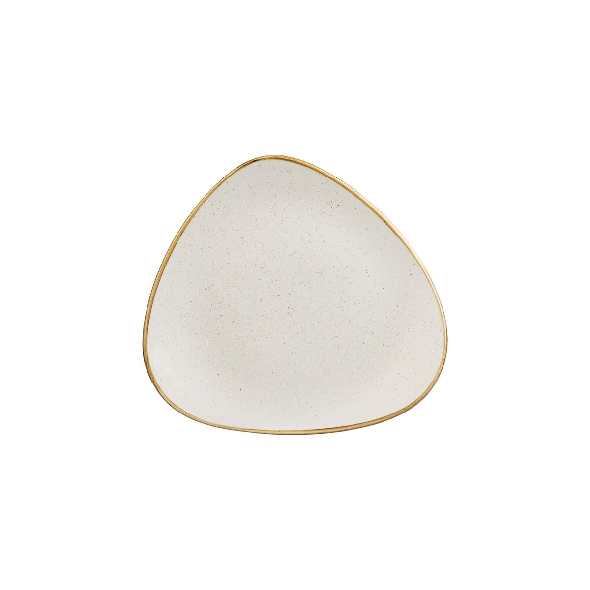 Churchill Stonecast Bianco Puntinato Piatto Piano Triangolare 19,2 cm 12 Pezzi