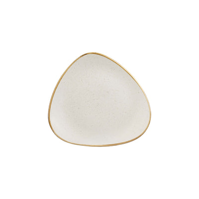 Churchill Stonecast Bianco Puntinato Piatto Piano Triangolare 19,2 cm 12 Pezzi