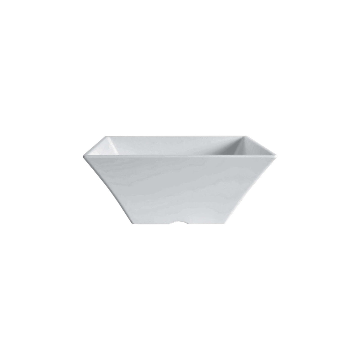 Coppa Quadrata Svasata in Melamina Bianca 19,5 cm 6 Pezzi