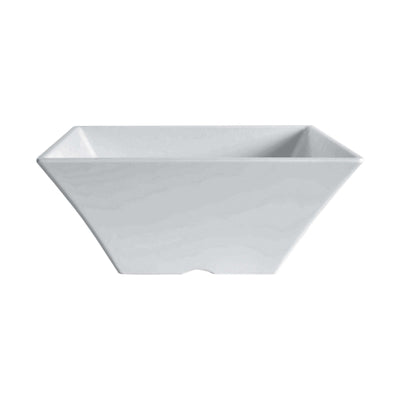Coppa Quadrata Svasata in Melamina Bianca 31,5 cm