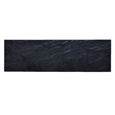 Vassoio Rettangolare Melamina Effetto Ardesia Nero Opaco 53x16 cm