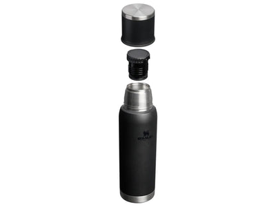 Stanley Adventure To-Go Bottle 1l Black 2.0 - coperchio-tazza isolante e tappo a strappo