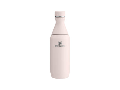 Stanley All Day Slim Bottle 350ml in acciaio riciclato 90%, Rose Quartz Gloss