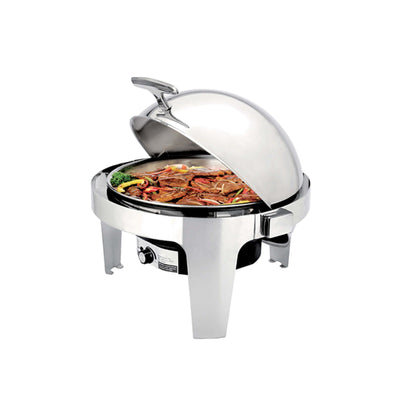 Scaldavivande Elettrico Tondo Inox con Coperchio Roll Top 6,8 Litri 50,5 cm H 45
