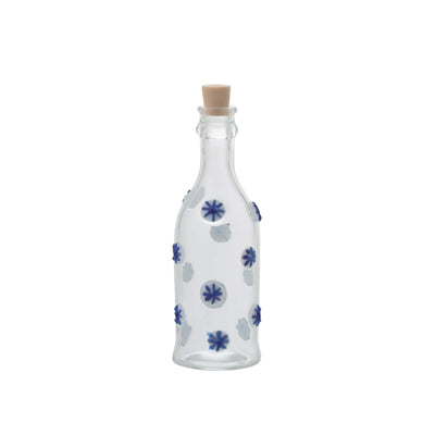 Bottiglia Decorata N. 3 in Vetro Borosilicato con Tappo in Silicone 12 cl 6 Pezzi