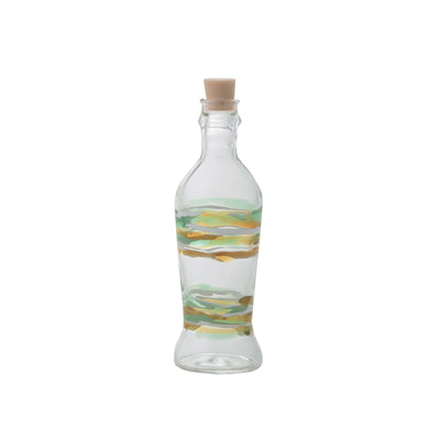 Bottiglia Decorata N. 1 in Vetro Borosilicato con Tappo in Silicone 12 cl 6 Pezzi
