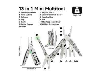 Nextool Mini Flagship F12 NE20410, dettaglio forbici ibride seghettate