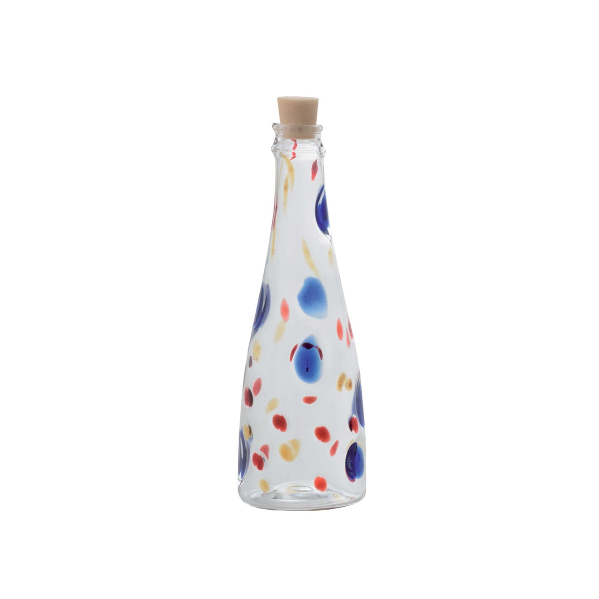 Bottiglia Decorata N. 4 in Vetro Borosilicato con Tappo in Silicone 12 cl 6 Pezzi