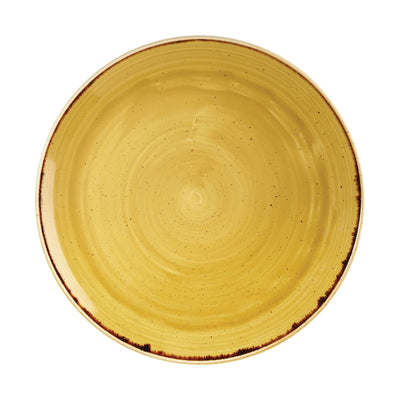 Churchill Stonecast Piatto Piano Giallo Senape Puntinato 28,8 cm 12 Pezzi