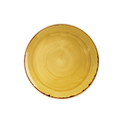 Churchill Stonecast Piatto Frutta Giallo Senape Puntinato 21,7 cm 12 Pezzi
