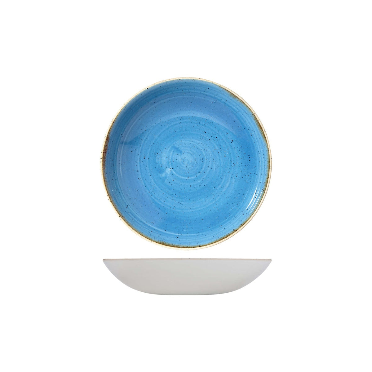 Churchill Stonecast Piatto Fondo Blu Puntinato 18,2 cm 12 Pezzi