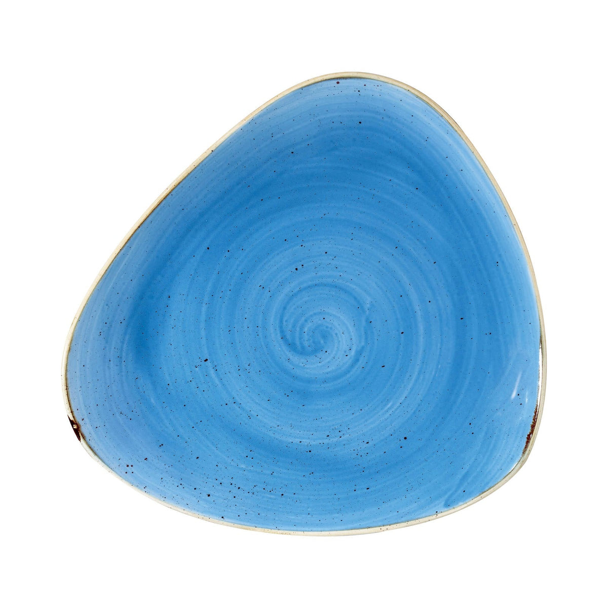 Churchill Stonecast Piatto Piano Triangolare Blu Puntinato 26,5 cm 12 Pezzi