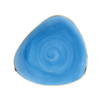 Churchill Stonecast Piatto Piano Triangolare Blu Puntinato 22,9 cm 12 Pezzi