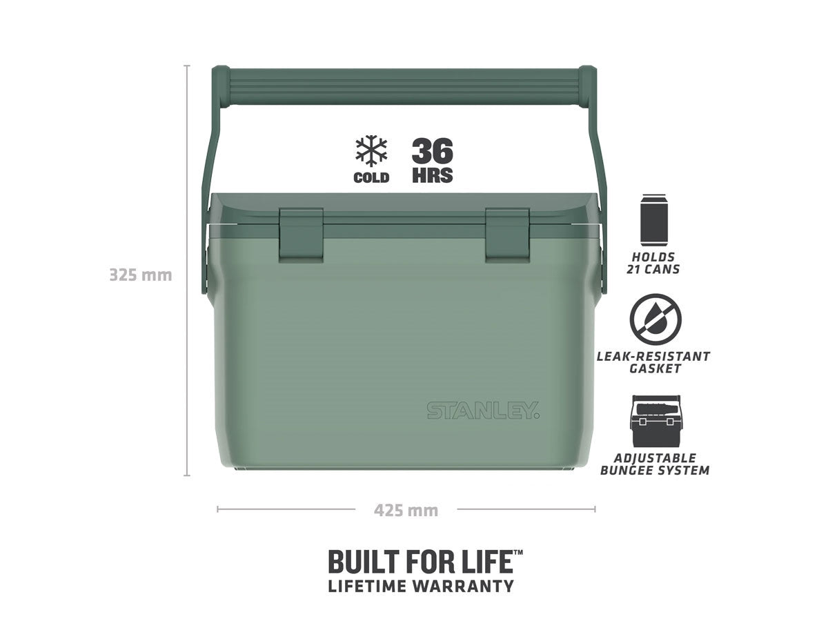 Stanley Adventure Cooler 15l - doppia schiuma e sistema elastico sul coperchio