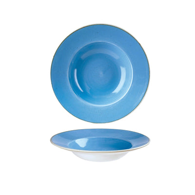Churchill Stonecast Blu Piatto Pasta 24 cm 12 Pezzi