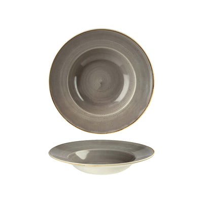 Churchill Stonecast Grigio Puntinato Piatto Pasta 24 cm 12 Pezzi