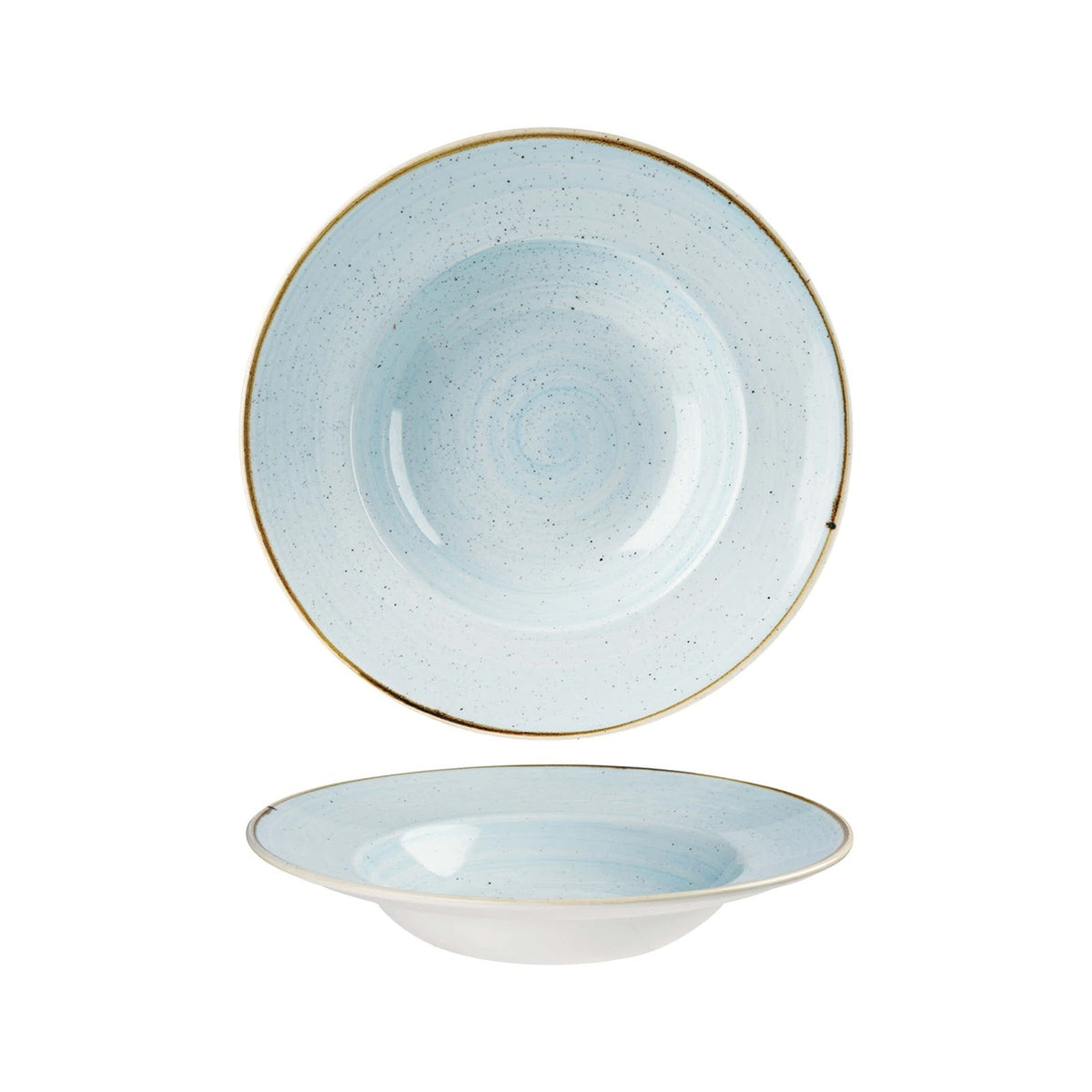 Churchill Stonecast Azzurro Puntinato Piatto Pasta 28 cm 12 Pezzi