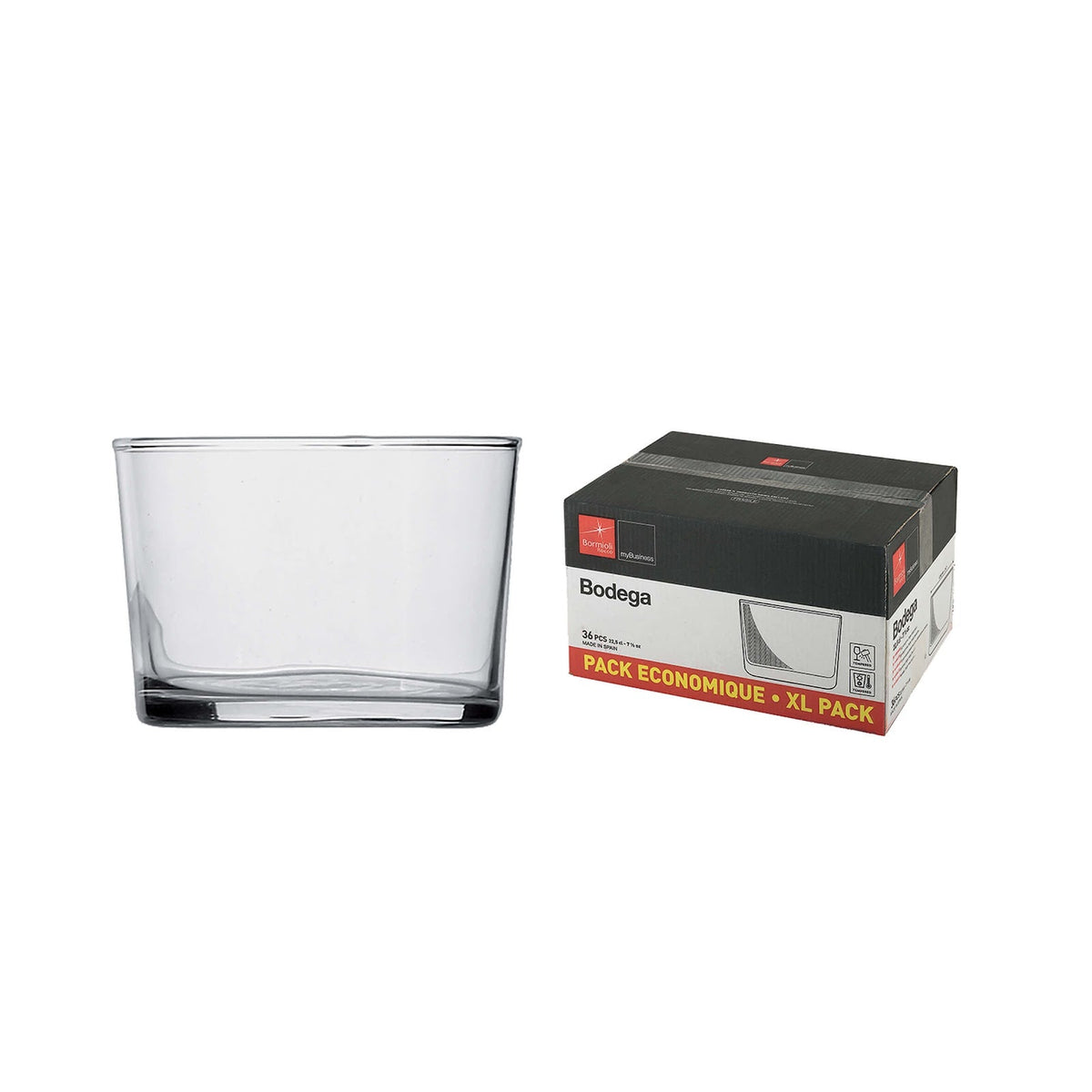 Bodega Bicchiere Mini Vetro Temperato 22,5 cl 36 Pezzi