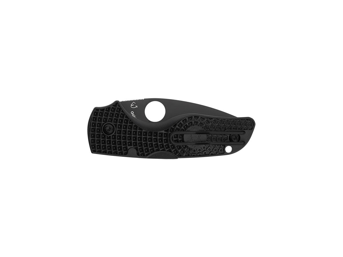 Spyderco Lil Native C230SBBK lama nera seghettata FRN 40% più leggero Back Lock - dettaglio lama