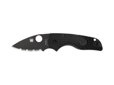 Spyderco Lil Native C230SBBK lama nera seghettata 2,42 pollici manico FRN ultraleggero - vista principale