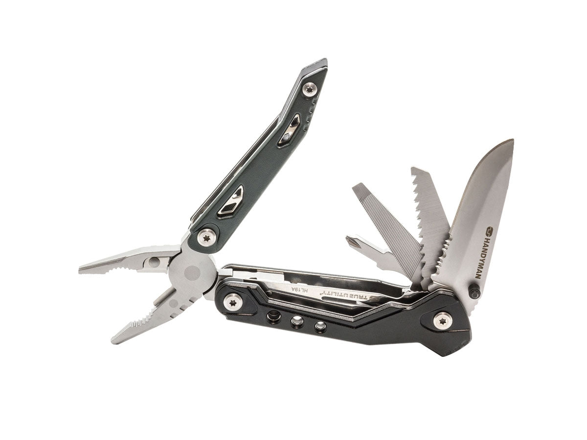 True Utility HANDYONE multi-tool coltello 7cm e set 10 cacciaviti in acciaio inox