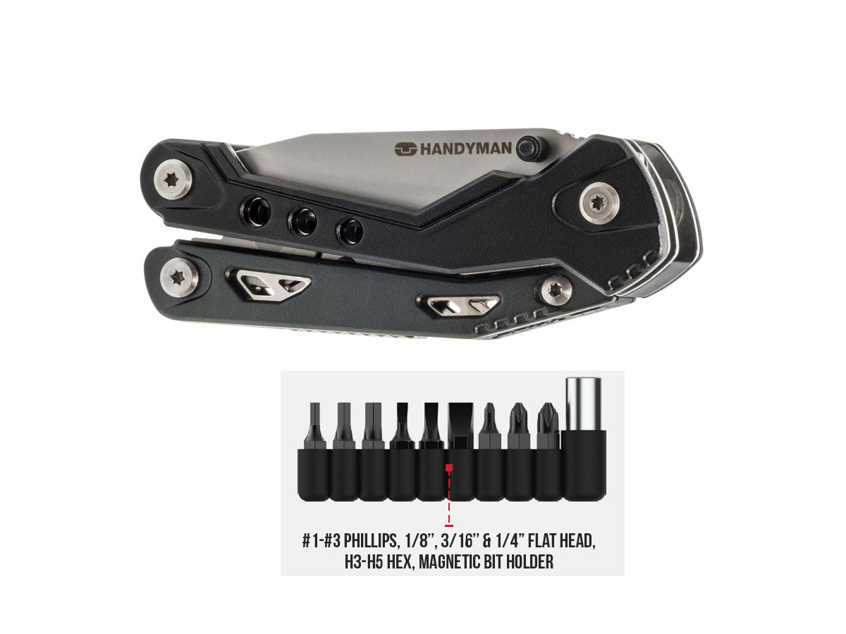 True Utility HANDYONE - dettaglio pinza, sega e fodero Nylon incluso