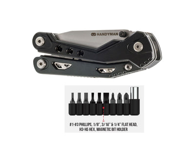 True Utility HANDYONE - dettaglio pinza, sega e fodero Nylon incluso