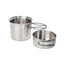 Esbit set pentole campeggio 1000ml acciaio - scala ml oz e manici pieghevoli
